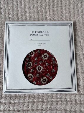 Sezane Burgundy Floral Scarf